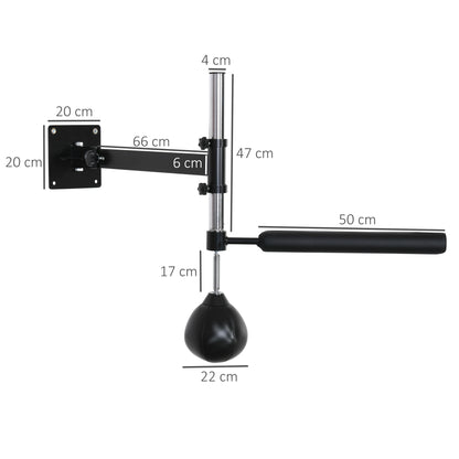 Wall Mount Fast-Reflexes Speed Bag Boxing, Height Adjustable Punching Bag, MMA