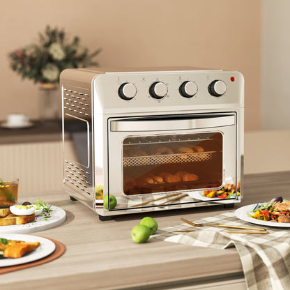 24L Air Fryer Oven, Mini Oven, Oil Free Cooking, Grill, Roast, Bake, with Adjustable Temperature, Timer, Touch Screen