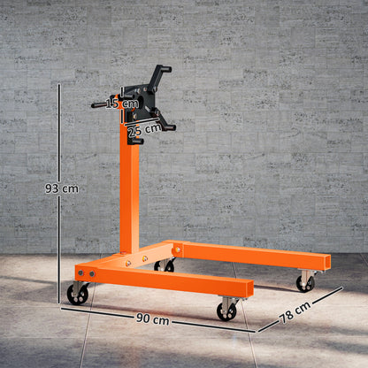 Engine Stand, 570 kg Rotating Engine Stand with 360 Degree Adjustable Head, 4 Mounting Arms, Heavy Duty Steel Support