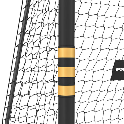 Football Goal, 8 x 5ft Portable Football Net with EPE Foam Padding, PVC Tube Covers Ground Stakes and Metal Frame