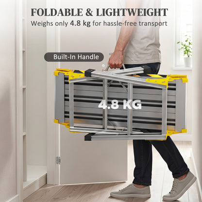 Work Bench, Foldable Aluminium Alloy Tool Stand with Handle, Non Slip, 150 kg, 110 x 32 x 50 cm
