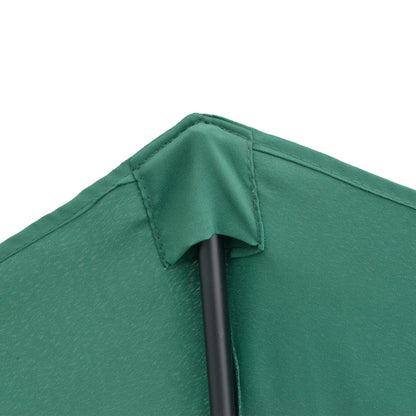 2.7m Garden Half Parasol, Outdoor Balcony Umbrella with 5 Steel Ribs, Patio Sun Shade, Green
