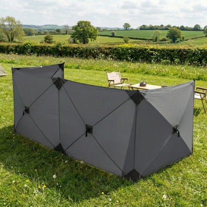 Camping Windbreak Pop Up Windbreaker Blocker with Ropes Pegs for Beach Caravan Outdoor 480 x 120 cm