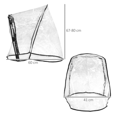 Dog Stroller Rain Cover, Cover for Dog Pram Stroller Buggy w/ Rear Side Entry