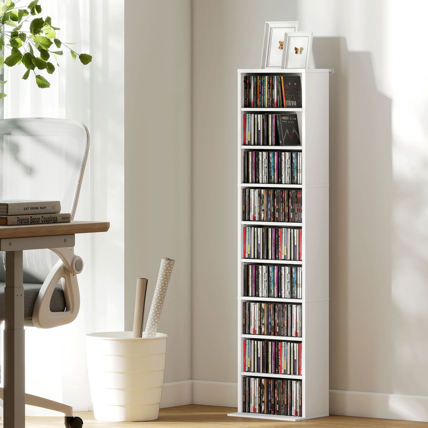 260 Narrow CD Storage Unit - White