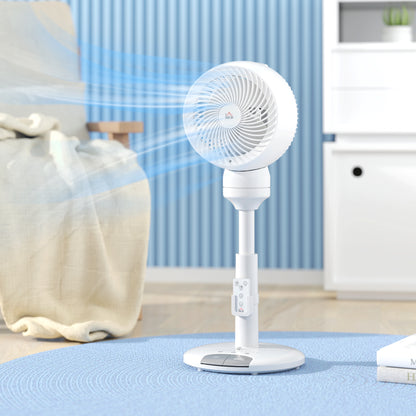 Standing Fan for Bedroom, 28" Pedestal Fan with Remote, 70° Oscillating, 90° Vertical Tilt, 3 Speeds, Adjustable Height