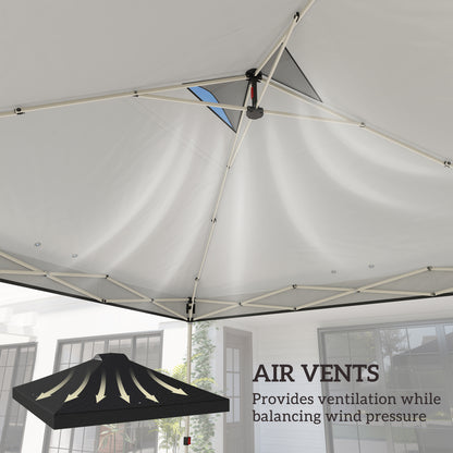 gazebo roof replacement UV50+ Waterproof Pop Up Canopy Cover with 8 Drainage Holes 3 x 3 m Black