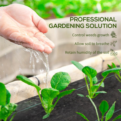 2m x 100m Heavy Duty Weed Control Membrane, Weed Membrane for Landscaping Driveway Gravel Artificial Grass Lawn Underlay