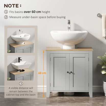 Under Sink Cabinet, Bathroom Sink Cabinet with 2 Doors, Pedestal Under Sink Design