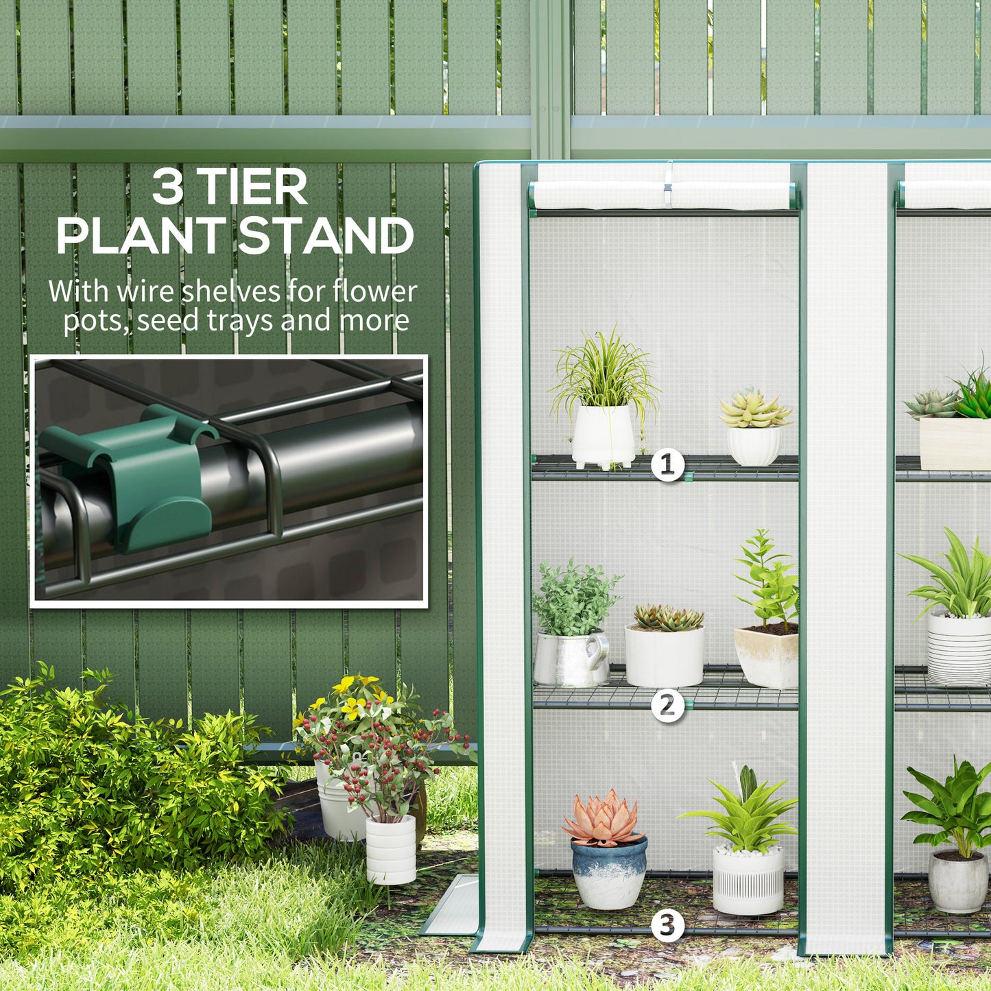 Three-Tier Mini Greenhouse - White