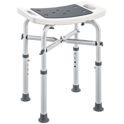 44-51.5cm Aluminium Frame Shower/Bath Stool - Grey