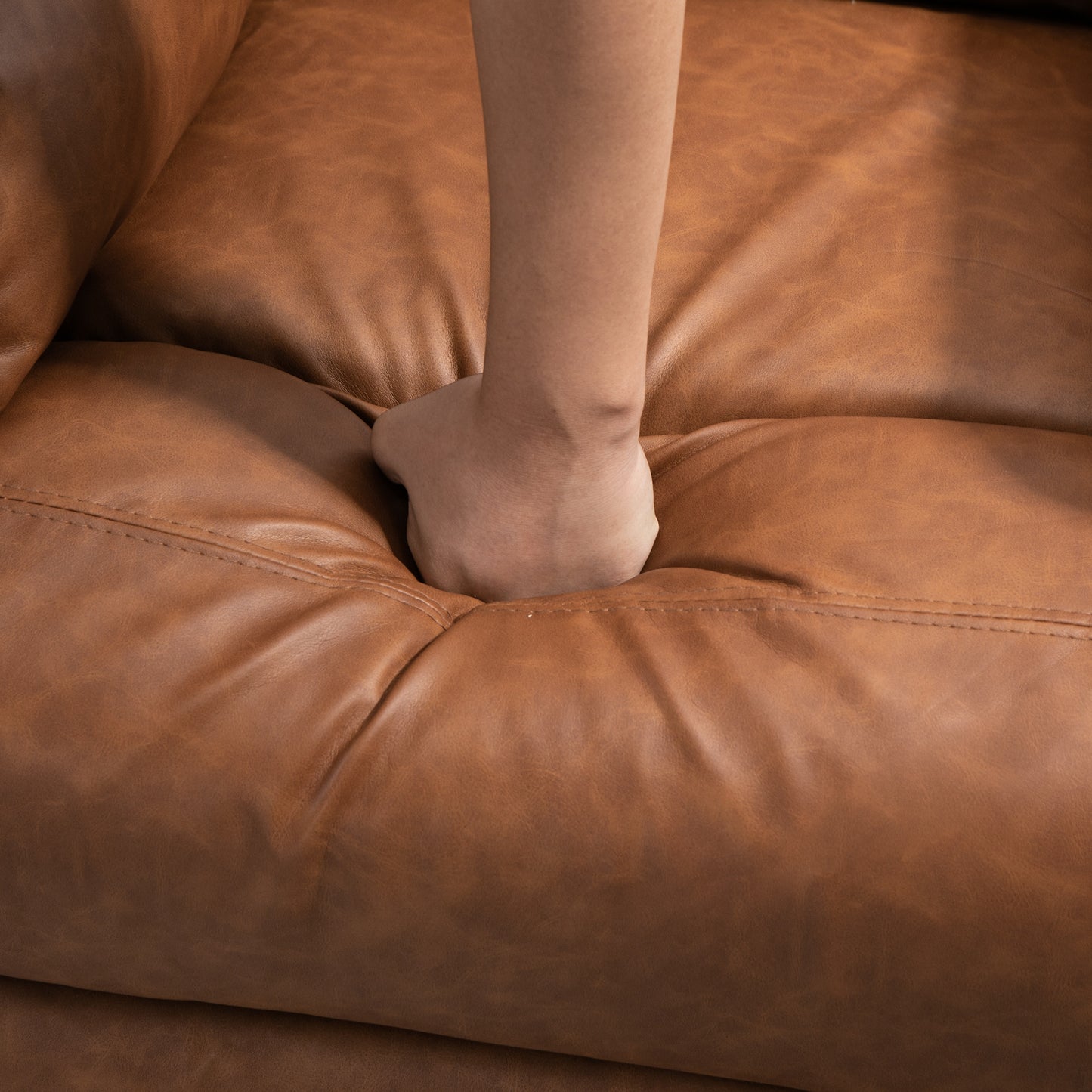 Faux Leather 70° Electric Riser Recliner Chair - Brown