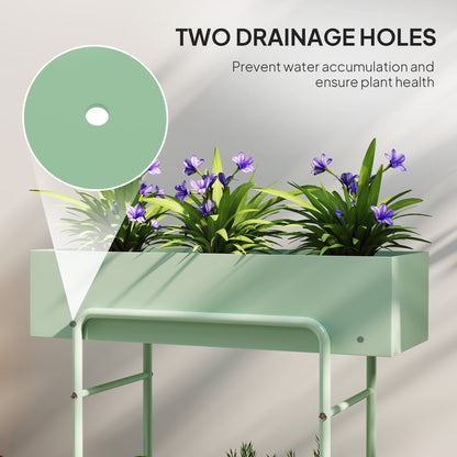 2 Tier Plant Stand, Metal Plant Rack Shelf with Drain Holes