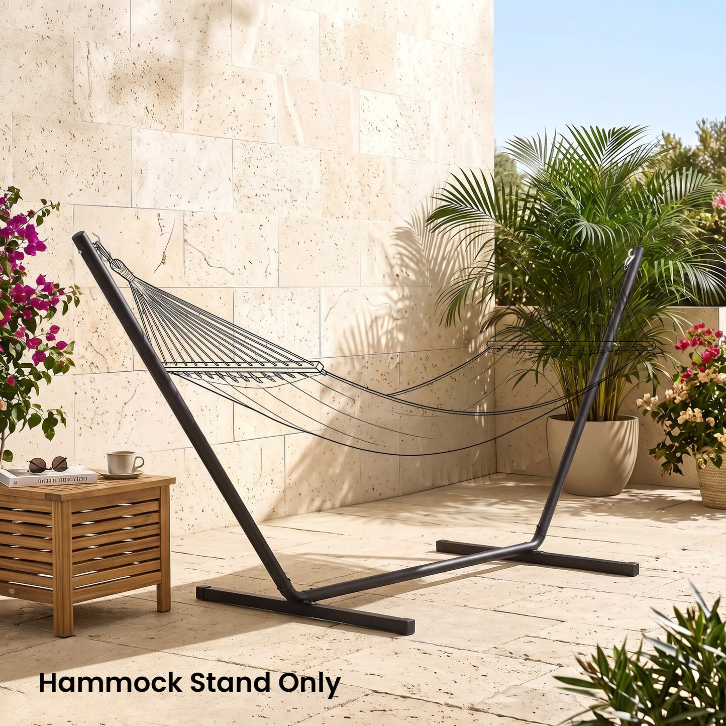 3.6m Extra-long Universal Hammock Stand Metal Frame Garden Camping Picnic Outdoor Patio Replacement – Stand Only