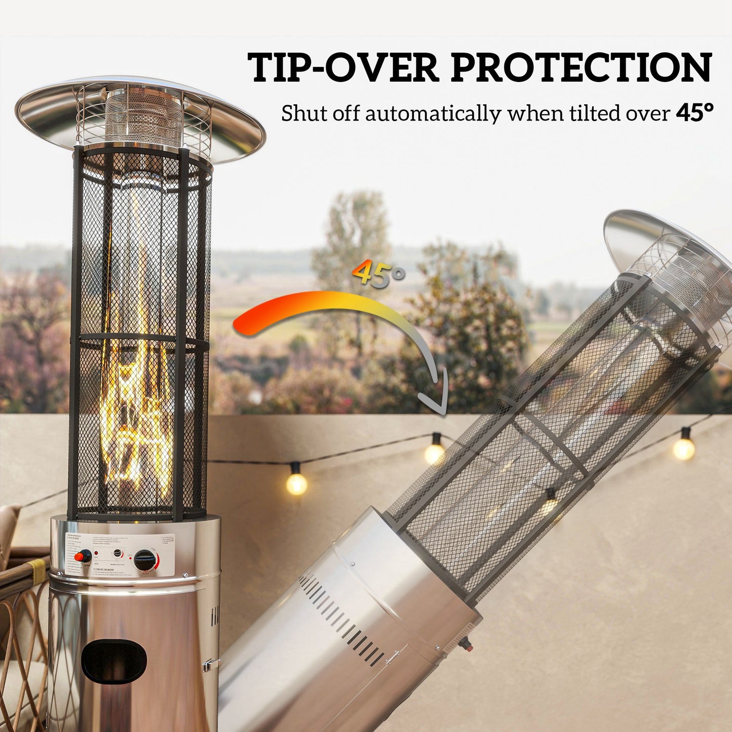 11Kw Adjustable Heat Gas Patio Heater