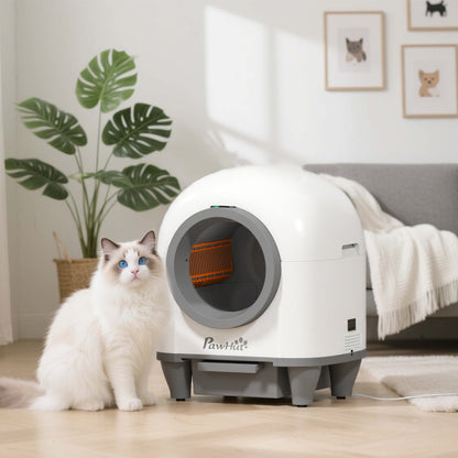80L Extra Large Self Cleaning Cat Litter Tray with APP Control, Safety Protection, Odor Removal
