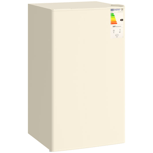 Under Counter Fridge, 91L Small Fridge with Chiller Box, Removable Shelf, Reversible Door, Adjustable Legs
