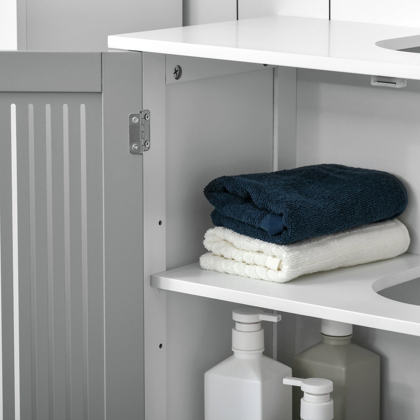 Modern Under Sink Cabinet with 2 Doors, Bathroom Vanity Unit, Pedestal Under Sink Design