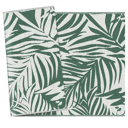 Reversible Outdoor RV Rug, 1.5 x 2.4m Patio Floor Mat, Waterproof Plastic Straw Rug for Garden, Deck, Picnic, Beach, Camping
