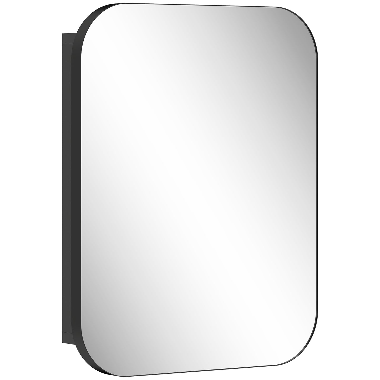 Bathroom Medicine Cabinet with Mirror, Bathroom Wall Cabinet with Adjustable Shelves, Soft Close Hinges, Black