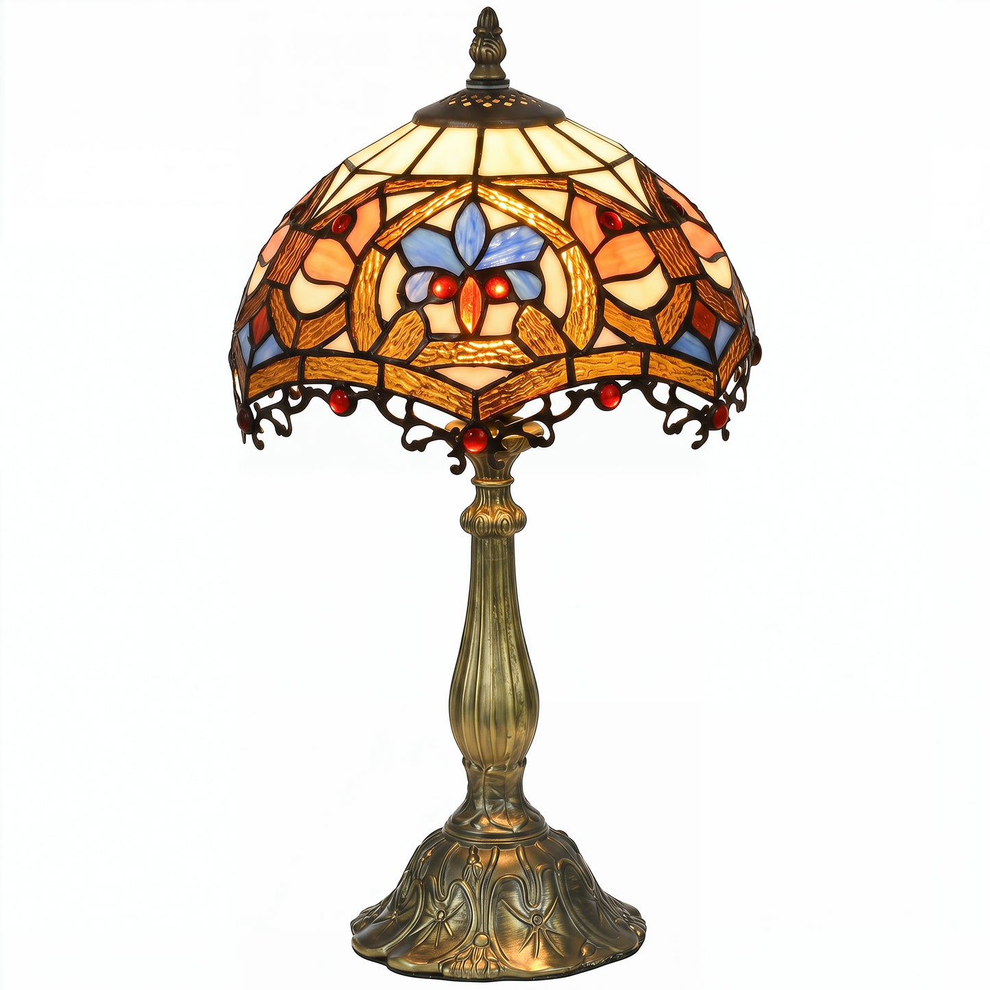 Tiffany Lamp, Stained Glass Table Lamp, Handcrafted Artisan Collectible, Suitable for Living Room and Bedside