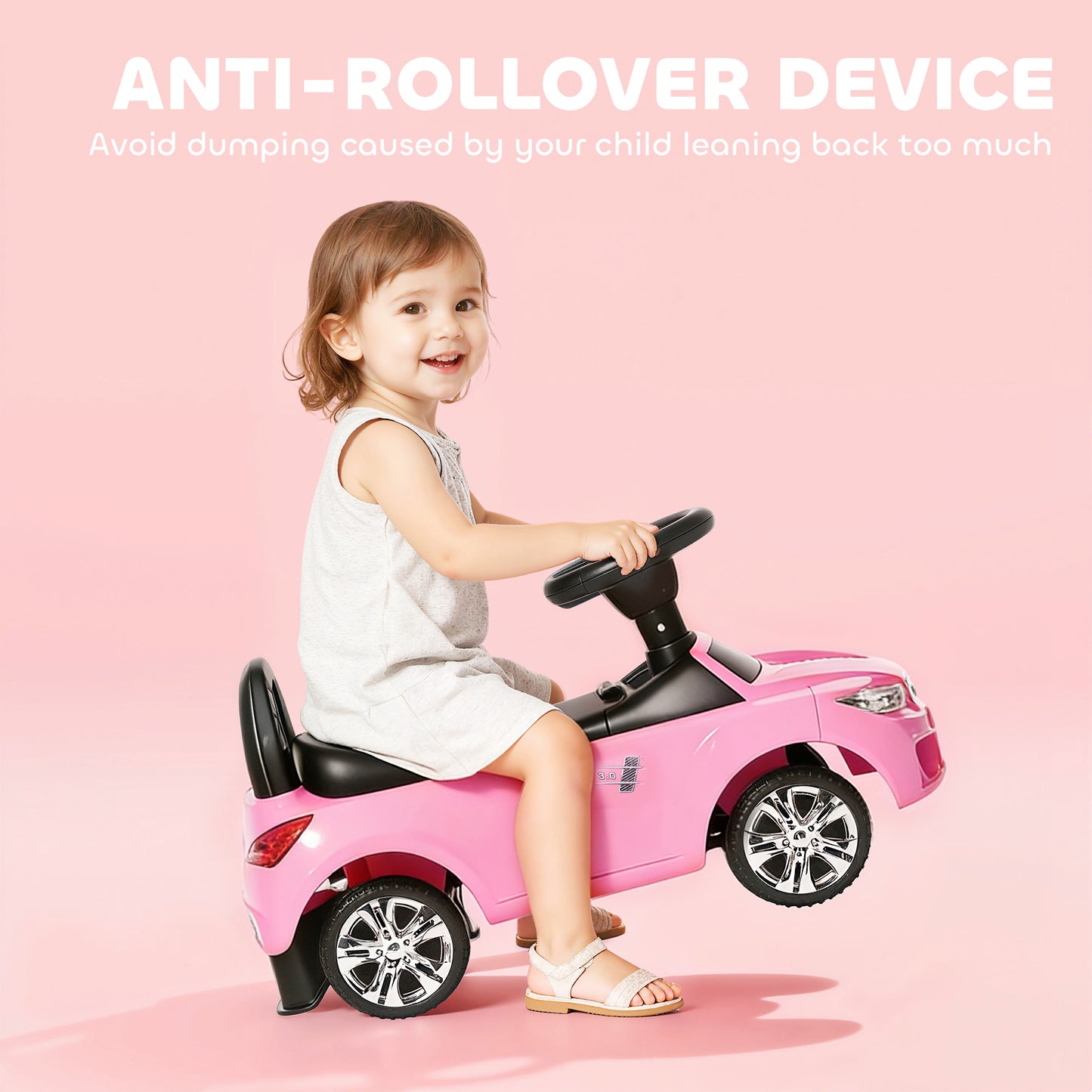 Ride on Car Baby Toddler Walker Foot to Floor Sliding Car Slider, Pink