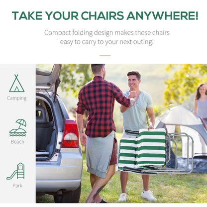 2 Pieces Outdoor Sun Lounger Set with Cushions, Patio Folding 5-Level Adjustable Backrest Recliner Chairs Set of 2 with High