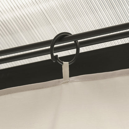 Replacement Gazebo Curtains, 4-Panel Gazebo Side Panels Only, for 3 x 3 (M) Gazebos or Pergolas, Hooks/C-Rings Included