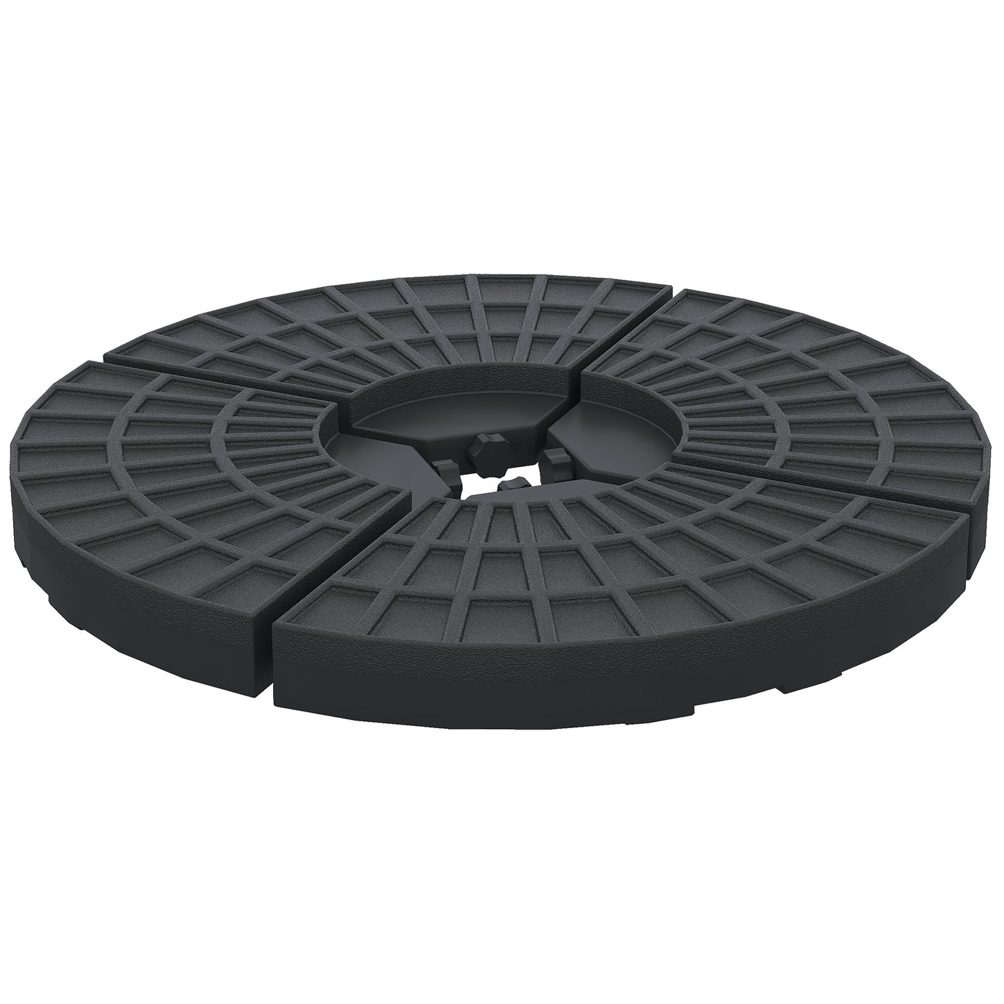 4 PCs 70KG Portable Round Parasol Base Umbrella Cross Stand Weights Holder Sand or Water Filled Outdoor Garden Patio