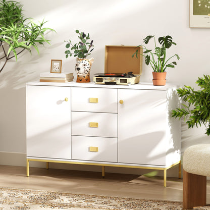 Modern White and Gold Sideboard