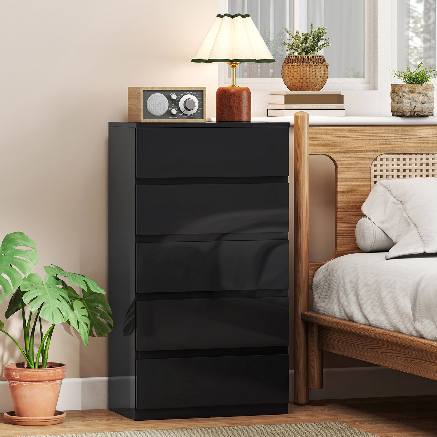 Chest of Drawers, 5-Drawer Storage Cabinets, Modern Dresser, Storage Drawer Unit for Bedroom