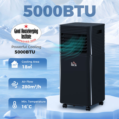 5000 BTU 4-In-1 Portable Air Conditioner Unit for Room up to 18m², Good Housekeeping Institute Approved