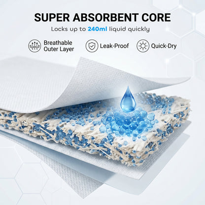 Dog Diapers Super Absorbent Leak-Proof Dog Nappies for Male Dogs Size M 45-64 cm Waist