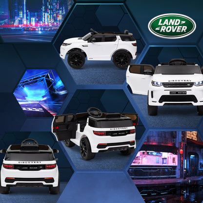 Licensed Land Rover Discovery Sport, 12V Kids Ride on Car w/ Remote Control, Lights, Music, Horn, for 3-6 Years, White