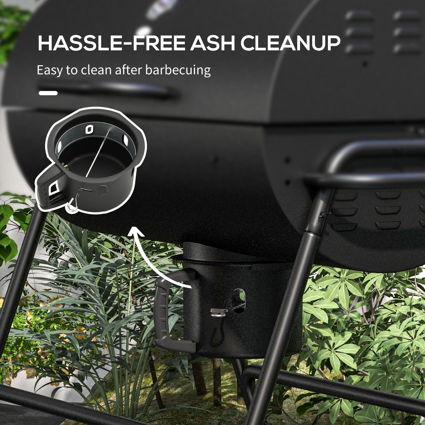 Steel Charcoal BBQ, with Ash Catcher and Warming Rack
