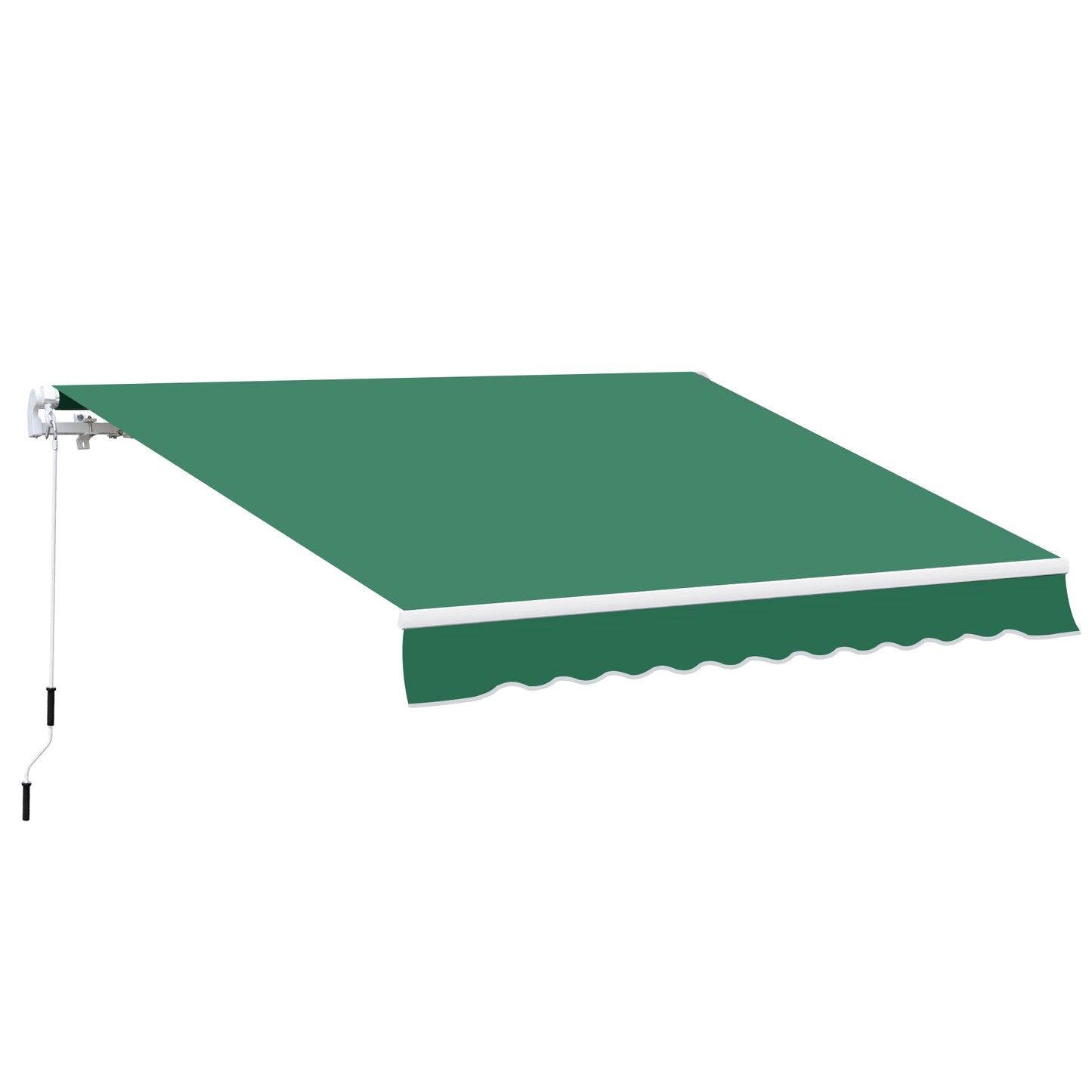 Manual Retractable Awning, size (4m x3m)-Green