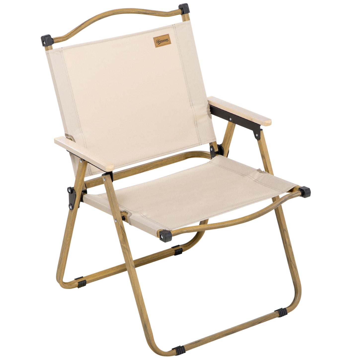 Camping Chair for Adults, Lightweight Folding Chair, Portable Chair for Camping, Fishing, Beach and Outdoor Travel, Khaki