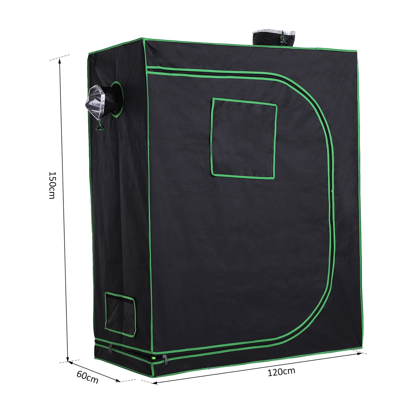 Grow Tent Reflective Mylar Hydroponic with Adjustable Vents and Floor Tray for Indoor Plant Growing