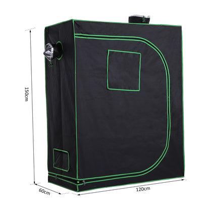 Grow Tent Reflective Mylar Hydroponic with Adjustable Vents and Floor Tray for Indoor Plant Growing