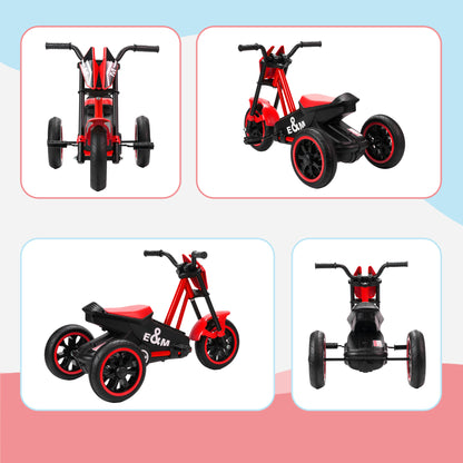 Kids Tricycle Baby Trike, Kids Trike with Pedal, 3 Wheel Toddler Balance Bike for Indoor Outdoor Use, Red