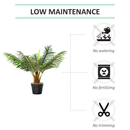 60cm Artificial Palm Tree Fake Plant in Pot - White