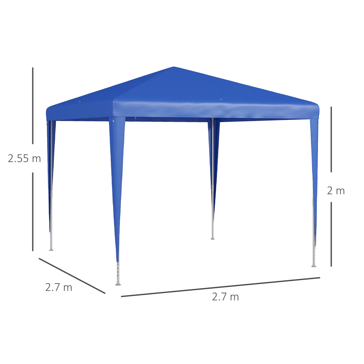 2.7m x 2.7m Garden Gazebo Marquee Party Tent Wedding Canopy Outdoor(Blue)