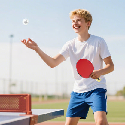 Portable Table Tennis Set with Four Rackets, Eight Balls, Storage Case