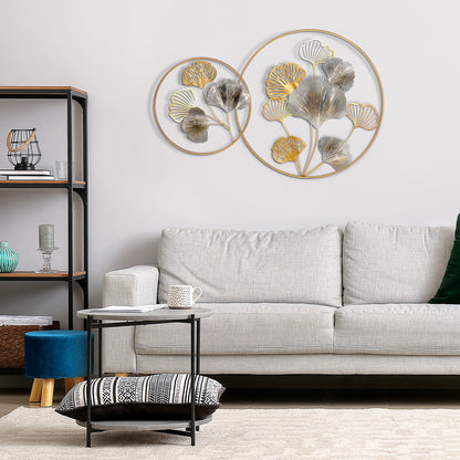 Large Metal Wall Art, Modern Hanging Wall Sculpture with Unique Multi-leaf Design