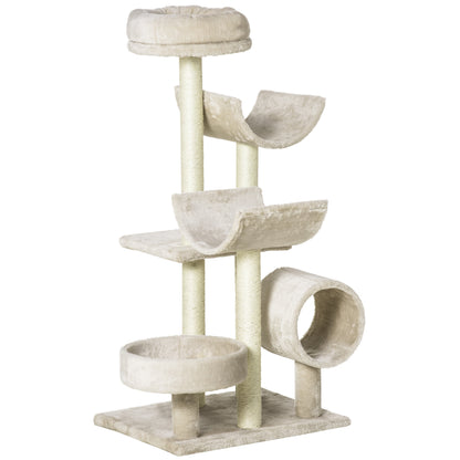 Cat Tree for Indoor Cats Kitten Pet Scratching Post Perch Activity Center Scratcher Climb Post Play House Arch with Tunnel 10
