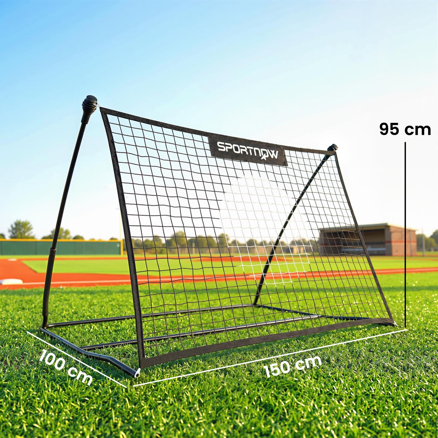 Football Rebounder Net, Portable Kickback Football Rebounder Net with Carry Bag and Ground Stakes