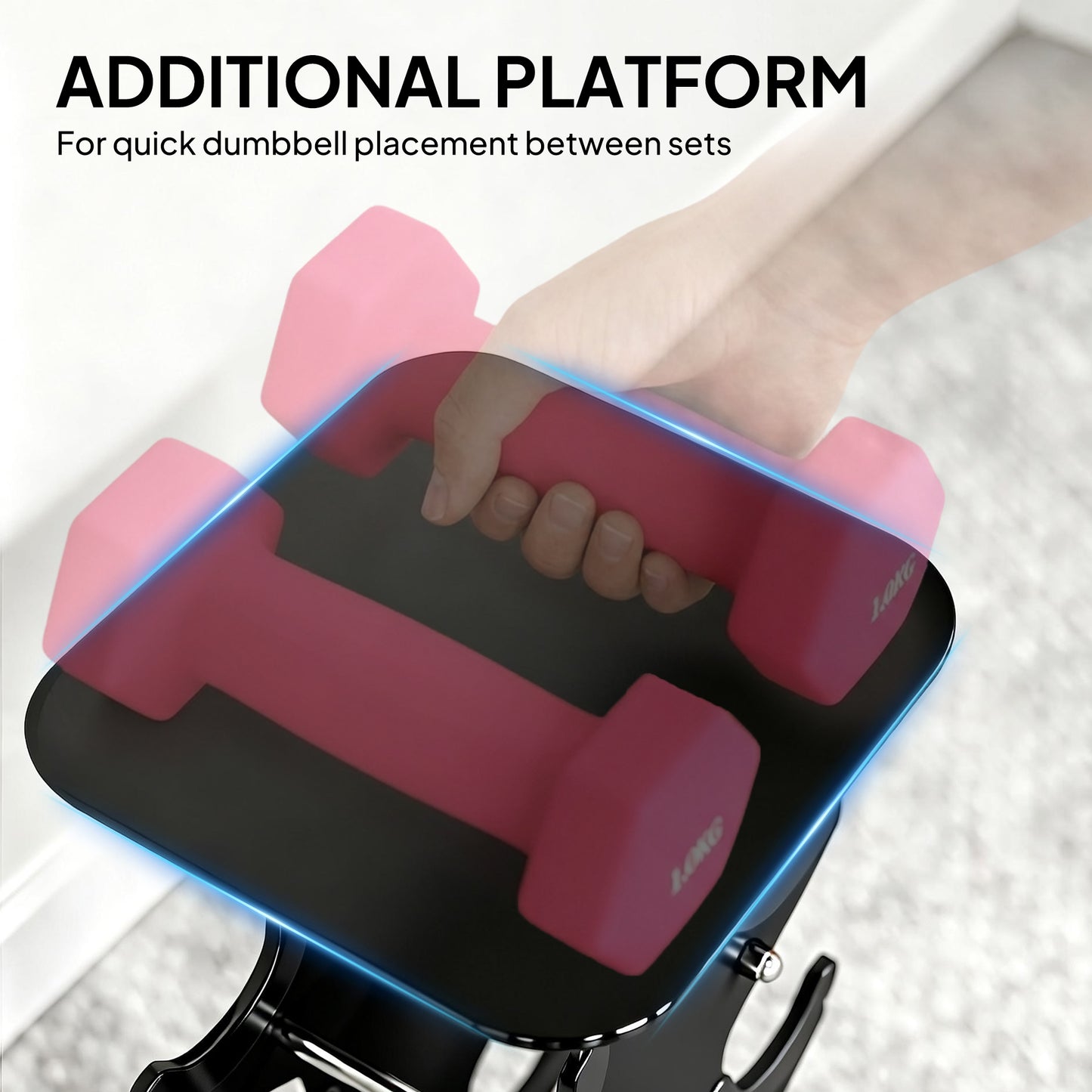 Hex Dumbbells Set with Dumbbell Rack, Non Slip Hand Weights for Home Gym Strength Training, 2 x 1kg, 2 x 3kg, 2 x 5kg