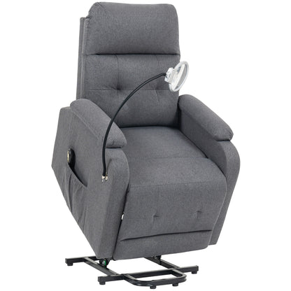 Electric Rise/Recline Armchair, with Reading Light - Grey