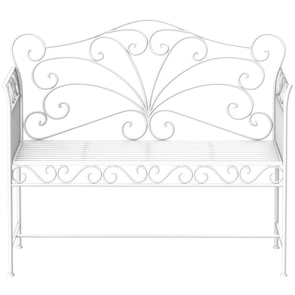 Heavy-Duty Garden Bench-White