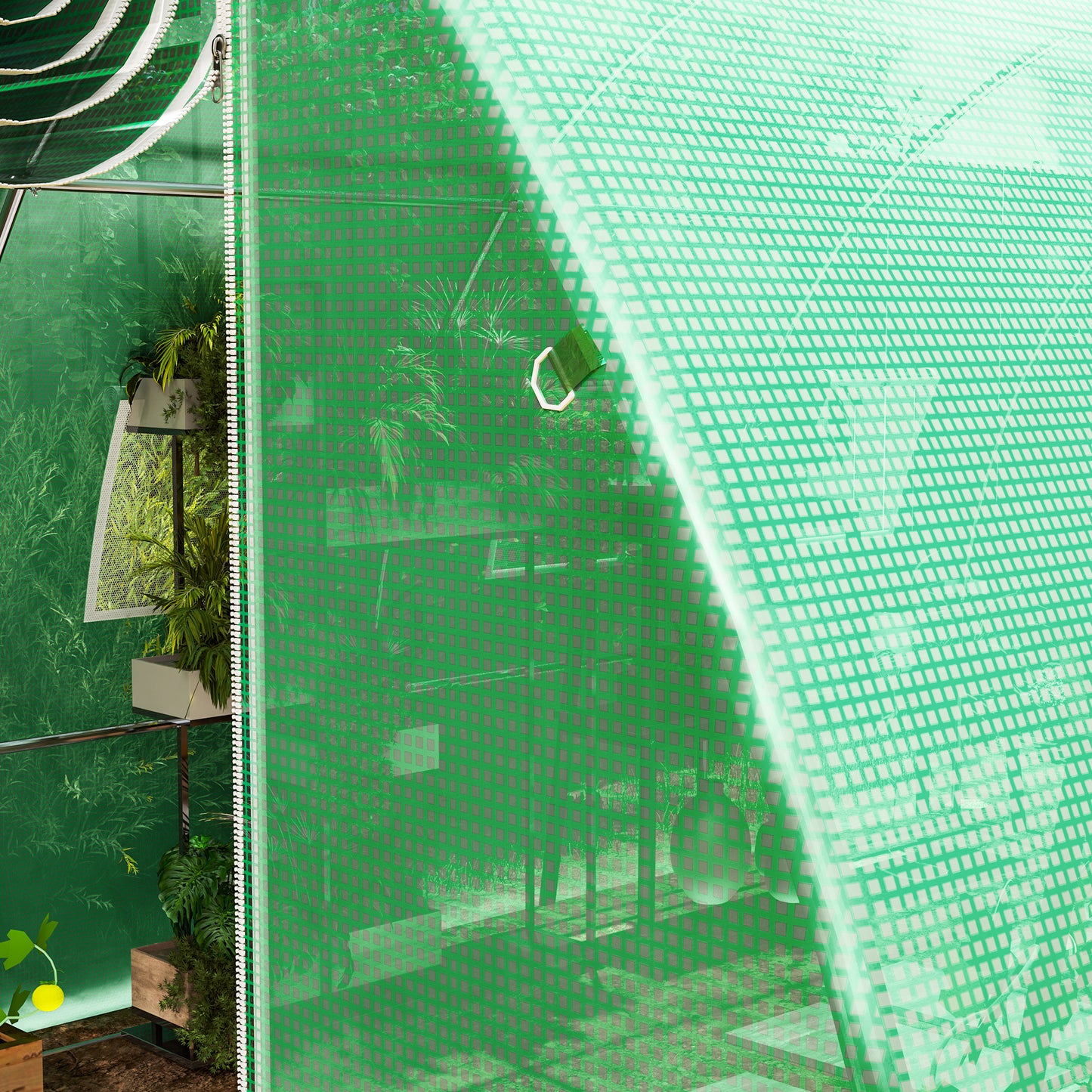 4 x 3 x 2m Polytunnel Greenhouse Replacement Cover ONLY Winter Garden Plant PE Cover for Tunnel Walk-in Greenhouse with Roll